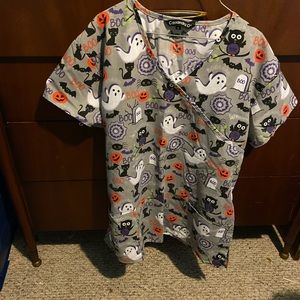 Halloween scrub top